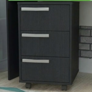 Gaveteiro Para Escritorio 3 Gavetas 65X41 cm Com Rodizios B26 Preto NOVAM