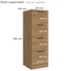 Gaveteiro Pasta Suspensa 4 Gavetas Versatil 1004A Itapua Kappesberg