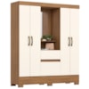 Guarda Roupa 2 Portas Com Espelho 142 cm Nature Off White Briz