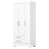 Guarda Roupa 3 Portas 185X82 cm BE16 Branco Rosa Flex Briz
