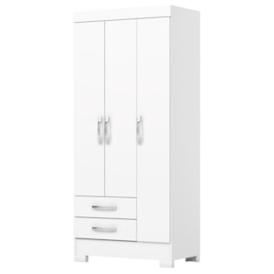 Guarda Roupa 3 Portas 185X82 cm BE16 Branco Rosa Flex Briz