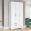 Guarda Roupa 3 Portas 185X82 cm BE16 Branco Rosa Flex Briz