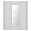 Guarda Roupa Casal 03 Portas Vero Branco Com Espelho Demobile