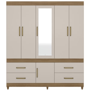 Guarda Roupa Casal 06 Portas Com Espelho 64720 Amendola Off White Demobile Guarda Roupa Casal 06 Portas Com Espelho 64720 Amendola Off White Demobile