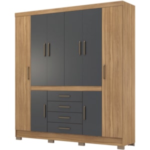 Guarda Roupa Casal 08 Portas 84020 Amendola Grafito Demobile Guarda Roupa Casal 08 Portas 84020 Amendola Grafito Demobile