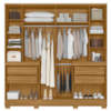 Guarda Roupa Casal 10 P Espelho 216 cm Alasca Freijo Off White Moval
