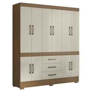 Guarda Roupa Casal 10 Portas 179 cm Monaco Atacama Areia ARMoveis