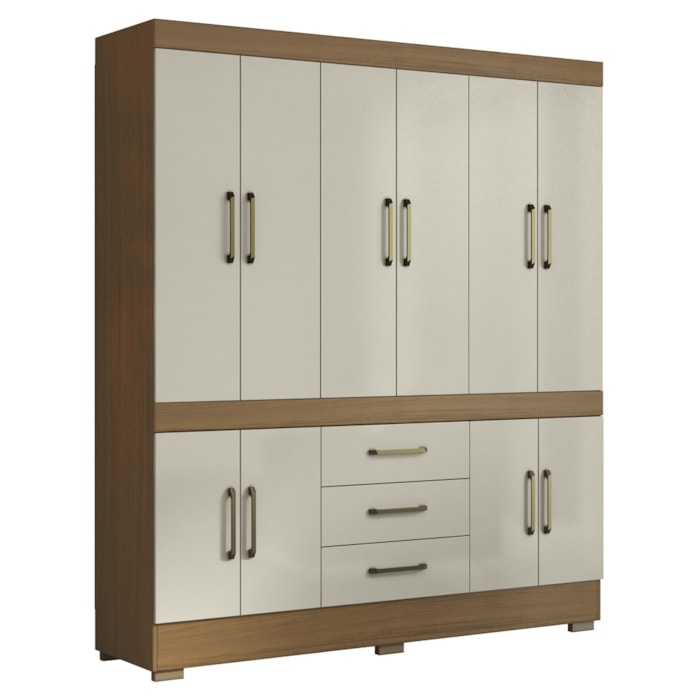 Guarda Roupa Casal 10 Portas 179 cm Monaco Atacama Areia ARMoveis