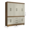 Guarda Roupa Casal 10 Portas 179 cm Monaco Atacama Areia ARMoveis