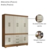 Guarda Roupa Casal 10 Portas 179 cm Monaco Atacama Areia ARMoveis