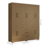 Guarda Roupa Casal 10 Portas 179 cm Monaco Atacama ARMoveis