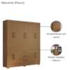 Guarda Roupa Casal 10 Portas 179 cm Monaco Atacama ARMoveis