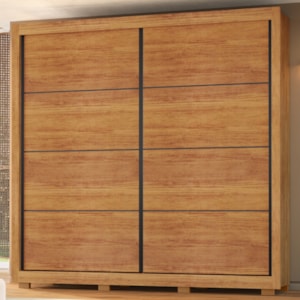 Guarda Roupa Casal 2 Portas De Correr 232 cm Copacabana Cedro RUDK