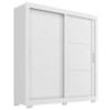 Guarda Roupa Casal 2 Portas de Correr 4 Gavetas Titan 196 cm Branco ZANZ