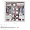 Guarda Roupa Casal 2 Portas de Correr 4 Gavetas Titan 196 cm Branco ZANZ