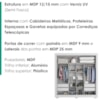 Guarda Roupa Casal 2 Portas de Correr 4 Gavetas Titan 196 cm Branco ZANZ