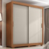 Guarda Roupa Casal 2 Portas de Correr 4 Gavetas Titan 196 cm Cinamomo Areia ZANZ