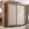 Guarda Roupa Casal 2 Portas de Correr 4 Gavetas Titan 196 cm Cinamomo Areia ZANZ
