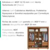 Guarda Roupa Casal 2 Portas de Correr 4 Gavetas Titan 196 cm Cinamomo ZANZ
