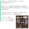 Guarda Roupa Casal 2 Portas de Correr 4 Gavetas Titan 196 cm Jacaranda ZANZ