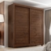 Guarda Roupa Casal 2 Portas de Correr 4 Gavetas Titan 196 cm Jacaranda ZANZ