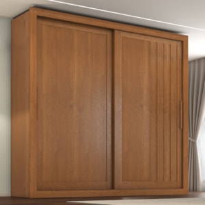 Guarda Roupa Casal 2 Portas De Correr 4 Gavetas Trian 220 cm Cinamomo ZANZ