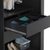 Guarda Roupa Casal 2 Portas De Correr 4 Gavetas Trian 220 cm Preto ZANZ