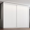 Guarda Roupa Casal 2 Portas De Correr 6 Gavetas Colis 272 cm Branco Absoluto ZANZ