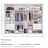 Guarda Roupa Casal 2 Portas De Correr 6 Gavetas Colis 272 cm Branco Absoluto ZANZ
