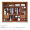 Guarda Roupa Casal 2 Portas De Correr 6 Gavetas Colis 272 cm Cinamomo Areia ZANZ