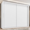 Guarda Roupa Casal 2 Portas De Correr 6 Gavetas Imperio 272 cm Branco Absoluto ZANZ