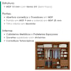Guarda Roupa Casal 2 Portas De Correr 6 Gavetas Imperio 272 cm Cinamomo Areia ZANZ