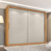 Guarda Roupa Casal 2 Portas De Correr 6 Gavetas Imperio 272 cm Cinamomo Areia ZANZ