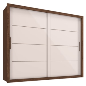 Guarda Roupa Casal 2 Portas De Correr 6 Gavetas Imperio 272 cm Jacaranda Off White ZANZ