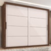 Guarda Roupa Casal 2 Portas De Correr 6 Gavetas Imperio 272 cm Jacaranda Off White ZANZ