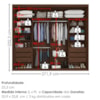 Guarda Roupa Casal 2 Portas De Correr 6 Gavetas Imperio 272 cm Jacaranda Off White ZANZ