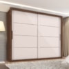 Guarda Roupa Casal 2 Portas De Correr 6 Gavetas Imperio 272 cm Jacaranda Off White ZANZ