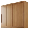 Guarda Roupa Casal 2 Portas De Correr 6 Gavetas MDF Atrane 268 cm Cinamomo ZANZ