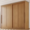 Guarda Roupa Casal 2 Portas De Correr 6 Gavetas MDF Atrane 268 cm Cinamomo ZANZ