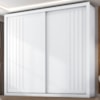 Guarda Roupa Casal 2 Portas De Correr 6 Gavetas Versale 241 cm Branco Absoluto ZANZ