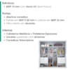 Guarda Roupa Casal 2 Portas De Correr 6 Gavetas Versale 241 cm Branco Absoluto ZANZ