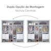 Guarda Roupa Casal 2 Portas De Correr 6 Gavetas Versale 241 cm Branco Absoluto ZANZ