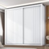 Guarda Roupa Casal 2 Portas De Correr 6 Gavetas Versale 241 cm Branco Absoluto ZANZ