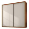 Guarda Roupa Casal 2 Portas De Correr 6 Gavetas Versale 241 cm Cinamomo Areia ZANZ