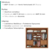 Guarda Roupa Casal 2 Portas De Correr 6 Gavetas Versale 241 cm Cinamomo Areia ZANZ