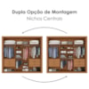 Guarda Roupa Casal 2 Portas De Correr 6 Gavetas Versale 241 cm Cinamomo Areia ZANZ