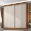 Guarda Roupa Casal 2 Portas De Correr 6 Gavetas Versale 241 cm Cinamomo Areia ZANZ