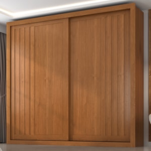 Guarda Roupa Casal 2 Portas De Correr 6 Gavetas Versale 241 cm Cinamomo ZANZ