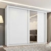 Guarda Roupa Casal 2 Portas de Correr Com Espelho Imperio 272 cm Branco Absoluto ZANZ