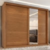 Guarda Roupa Casal 2 Portas de Correr Com Espelho Imperio 272 cm Cinamomo ZANZ